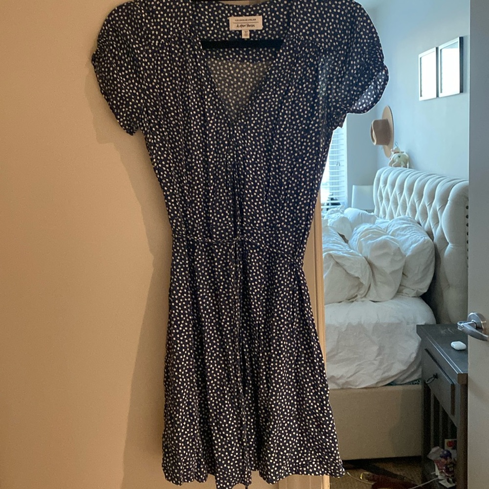 & other stories floral short sleeve dress